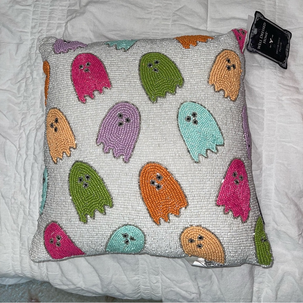 Homegoods beaded Halloween pillow